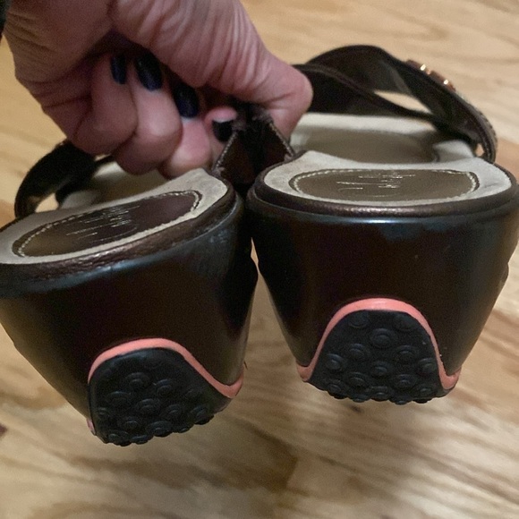 Cole Haan Nike Air Elke Slide Sandals Womens 7 Leather Rose gold old money comfy - Picture 5 of 9